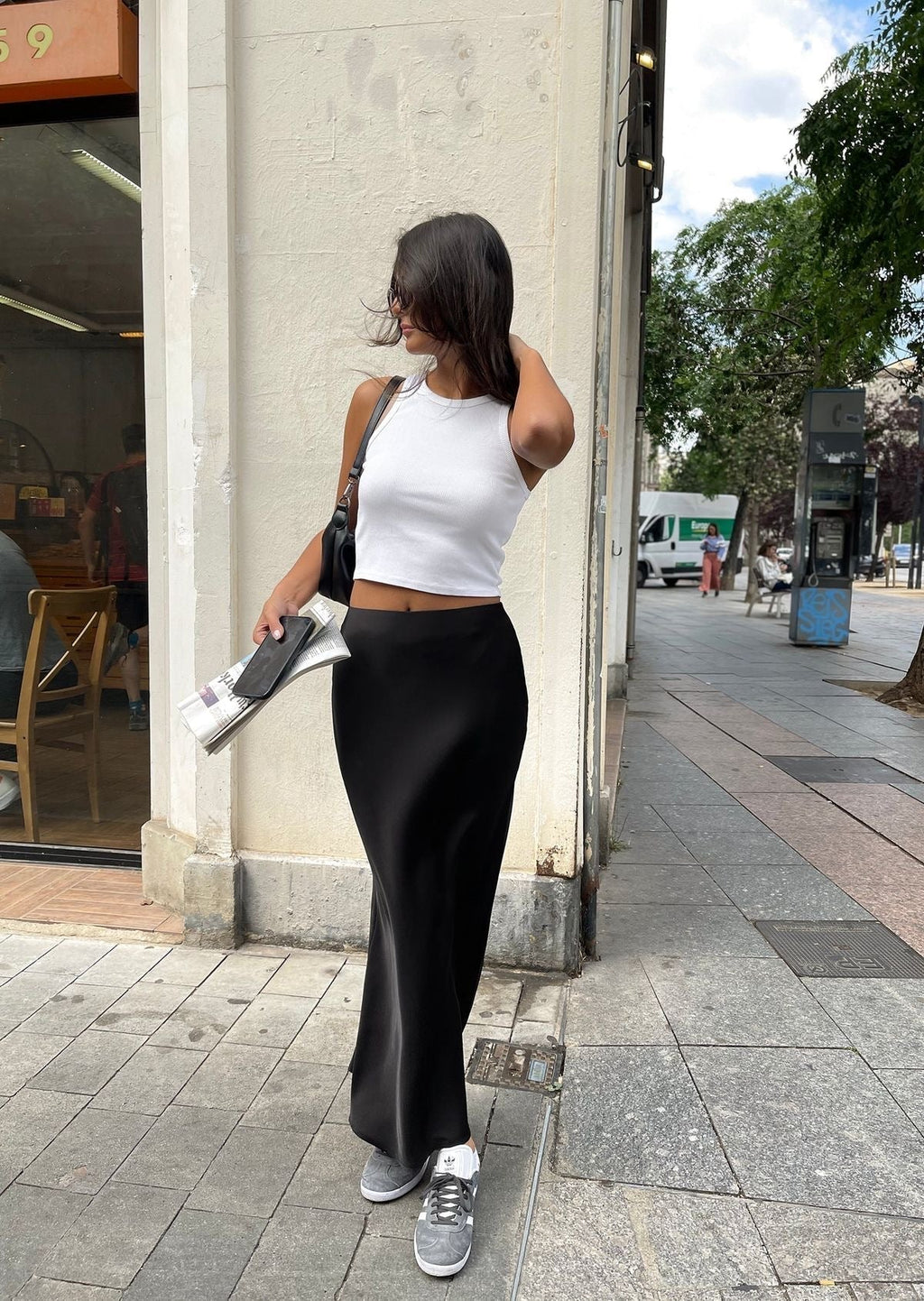 Léa™ - Jupe Maxi en Satin