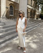 Léa™ - Jupe Maxi en Satin