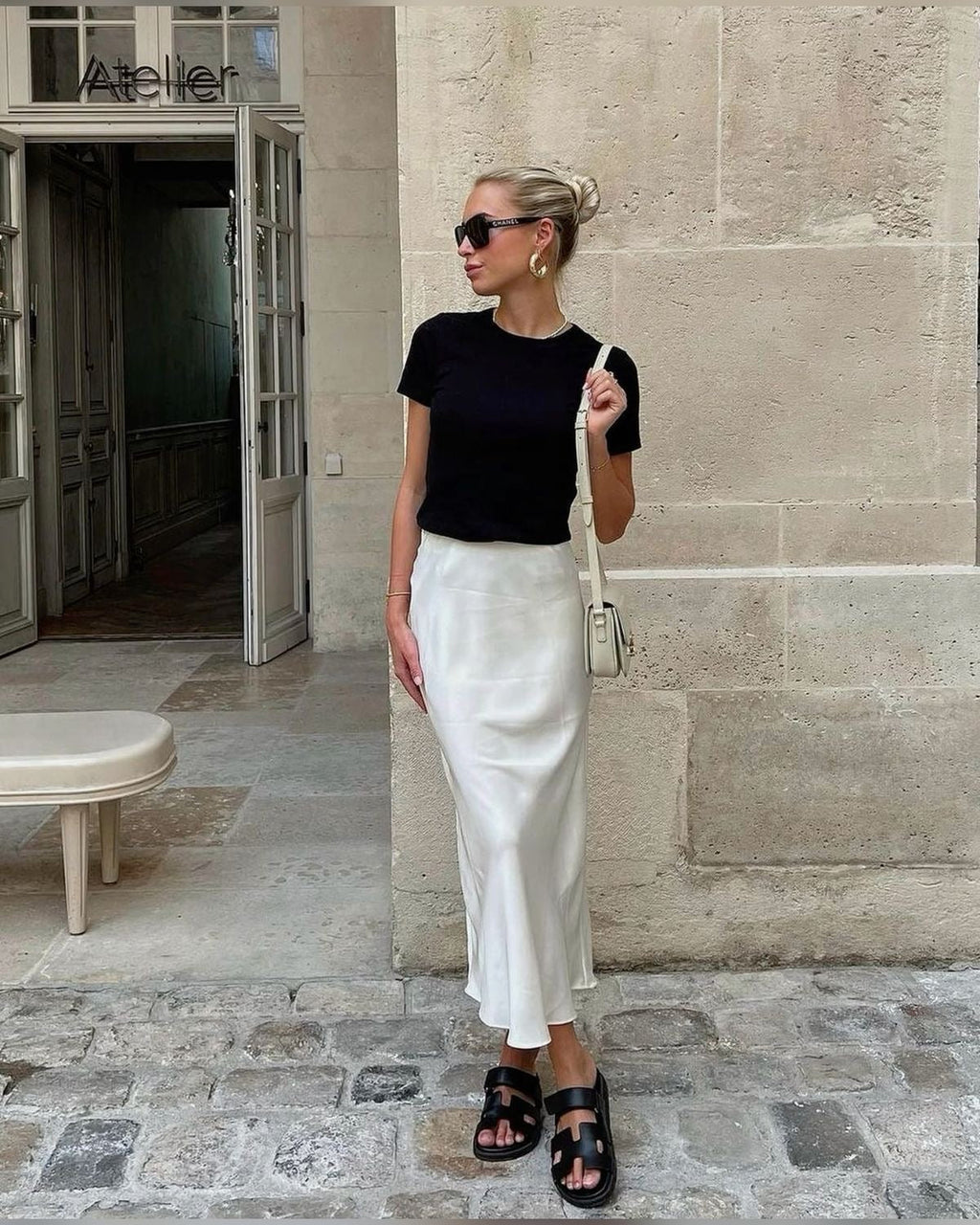 Léa™ - Jupe Maxi en Satin