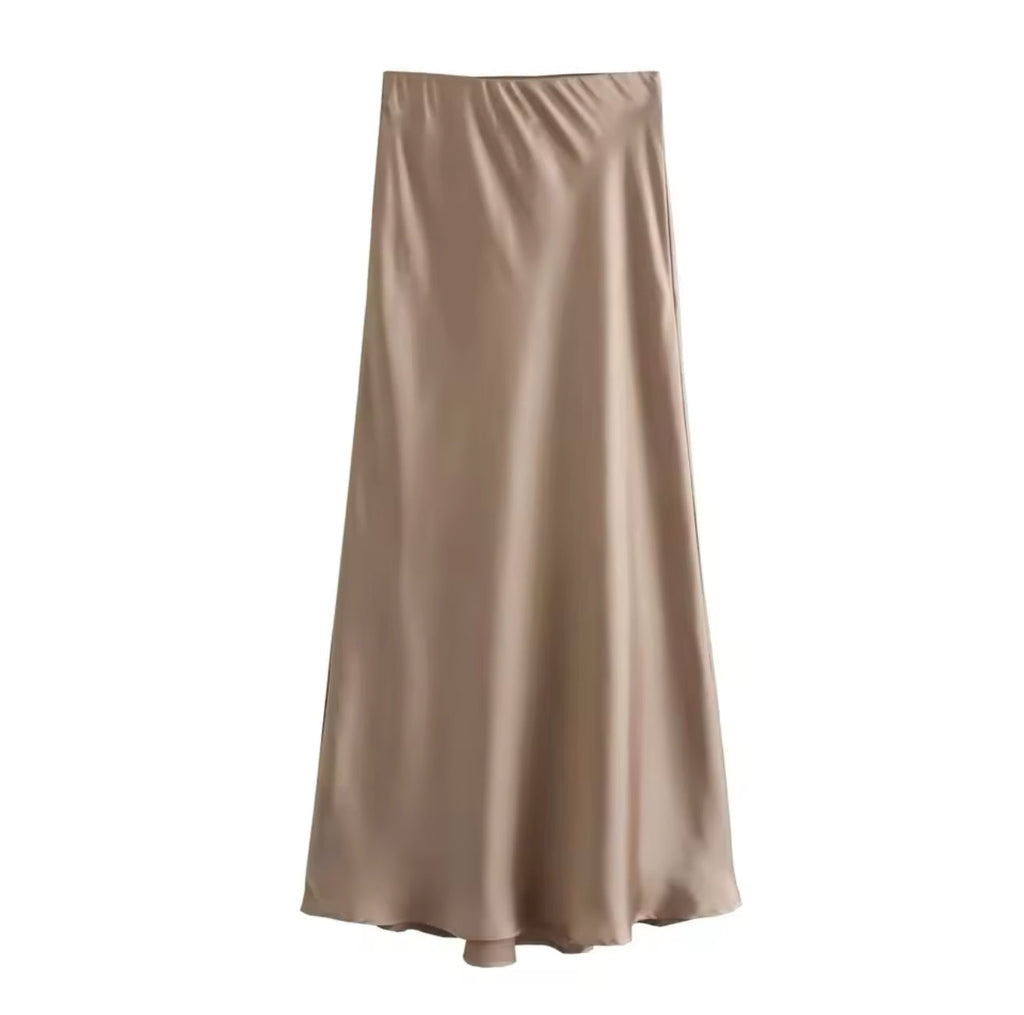 Léa™ - Jupe Maxi en Satin
