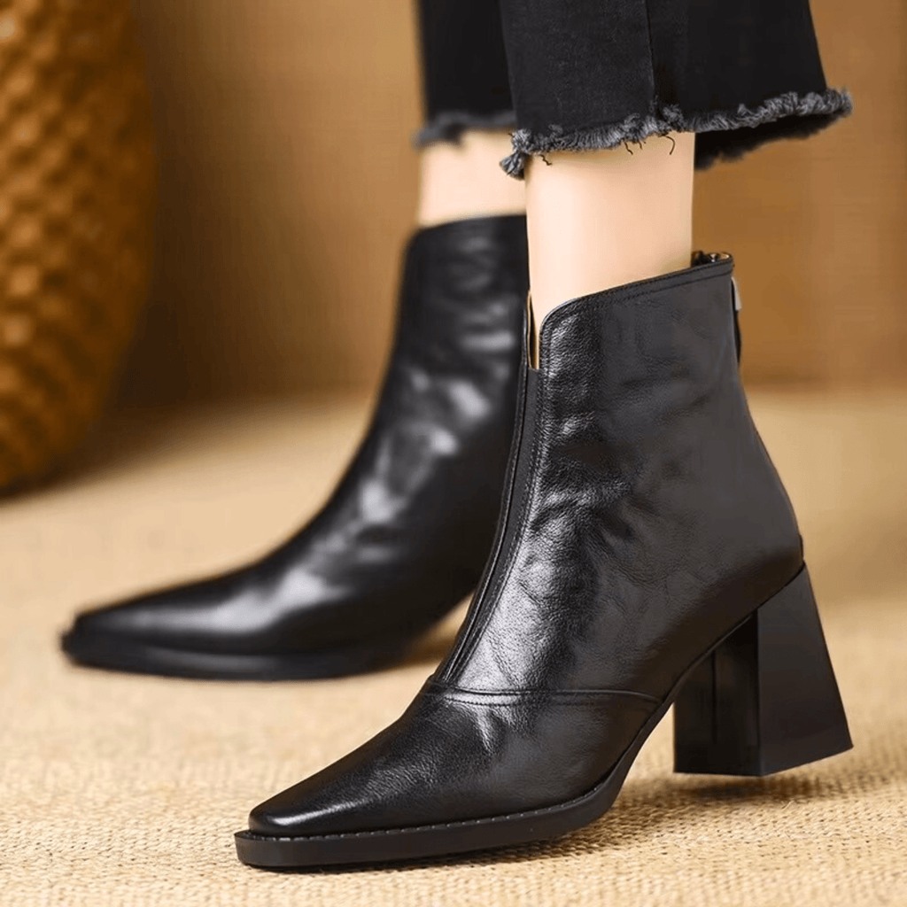 Amélie | Bottines de Luxe à Talon Moyen