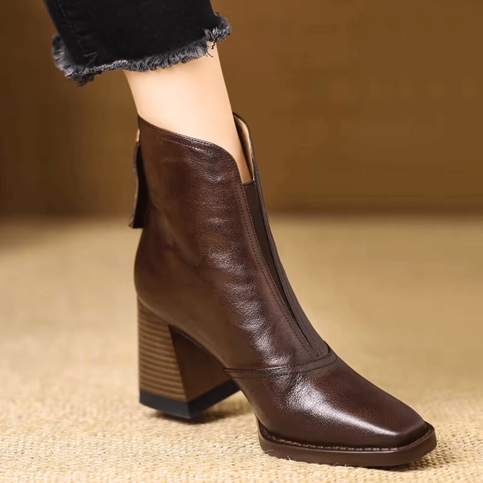Amélie | Bottines de Luxe à Talon Moyen